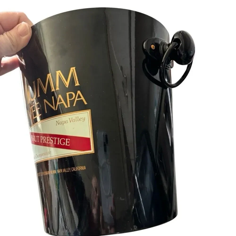 Mumm Guvee Napa Brut Prestige Black Metal Ice Bucket
